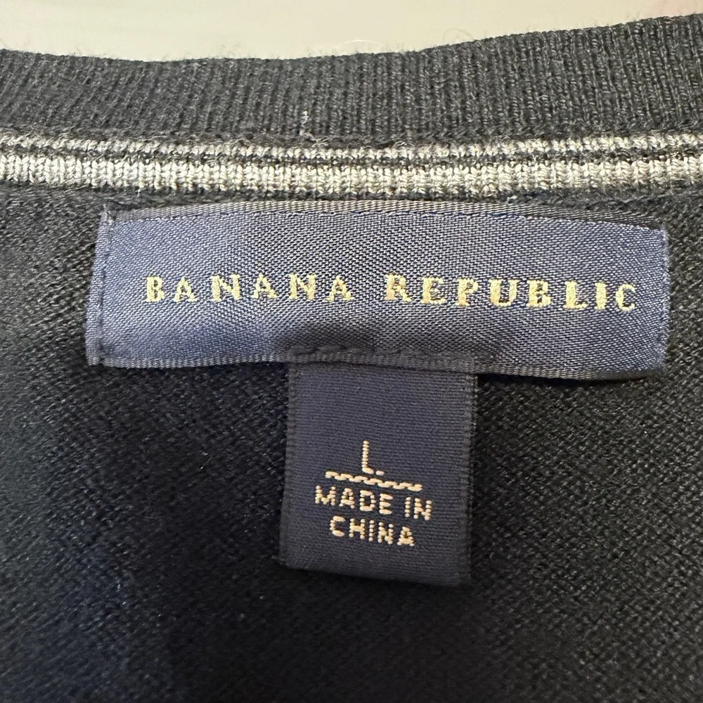 Banana Republic Dark‎ Gray V-Neck Sweater Vest